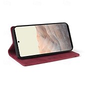 abordables Coques autres téléphones-téléphone Coque Pour Pixel 9 Pro Pixel 9 Pro XL Pixel 8 Pro Pixel 8 Pixel 9 Pixel 7 Pixel 7 Pro Pixel 6 Pixel 6 Pro Coque Arriere Avec Support Fente pour carte Antichoc Rétro TPU faux cuir