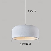 economico Luci a sospensione-lampada a sospensione in resina bianca e tortora a cupola wabi-sabi lampada a sospensione in finto cemento lampada a sospensione altezza regolabile 40/60 cm 85-265v