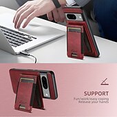 abordables Coques autres téléphones-téléphone Coque Pour Pixel 9 Pro Pixel 9 Pro XL Pixel 8 Pro Pixel 8 Pixel 9 Pixel 7 Pixel 7 Pro Pixel 6 Pixel 6 Pro Coque Arriere Avec Support Détachable Magnétique Rétro TPU PC faux cuir