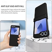 cheap Samsung Cases-Phone Case For Z Flip 6 Z Flip 5 Z Flip 4 Z Flip 3 Back Cover Magnetic Support Wireless Charging Shockproof Retro TPU Silicone