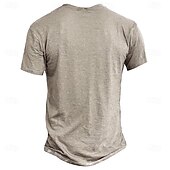 billiga Roliga T-shirts för män-Herr Donuts T-shirt Kortärmad T-shirt 3D-tryck Rund hals Skjorta Mode Fritids- Gata Utomhussport Dagligen Beige Grå Sommar Vår Kläder S M L XL XXL XXXL