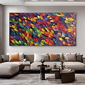 preiswerte Landschaftsgemälde-handgemachtes farbenfrohes modernes Ölgemälde auf Leinwand, großes handgemaltes abstraktes strukturiertes Boho-Ölgemälde, Wandkunst, zeitgenössisches minimalistisches Kunstwerk, Wandgemälde für