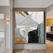preiswerte Stillleben-Gemälde-handgemachtes abstraktes Ölgemälde handgemaltes Wabi Sabi Wandkunst beige abstraktes Gemälde auf Leinwand handgemachtes Ölgemälde ein Paar beige Textur Wandkunst neutrale abstrakte Wandkunst Boho Wal