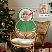 economico Regali personalizzati-cuscini natalizi irregolari&amp;amp;cuscini regalo personalizzato foto pan di zenzero idee regalo personalizzate in varie dimensioni con inserto