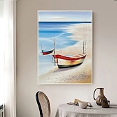 voordelige Schilderijen van landschappen-zeilboot olieverfschilderij handgemaakte abstracte zeilboot canvas kunst schilderijen handgemaakte nautische olieverfschilderij grote zeilschip schilderijen wandkunst moderne zeegezicht schilderij