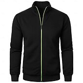 tanie Podstawowe bluzy-Męskie Bluza z Kapturem Rozpinana bluza z kapturem Taktyczna bluza z kapturem Czarny Czerwony Granatowy Khaki Szary Kaptur Równina Sport i turystyka Codzienny Święto Moda miejska Nowoczesne Codzienny