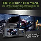 abordables DVR pour voiture-K3 1080p Nouveau design / HD / Surveillance à 360 ° DVR de voiture 150 Degrés Grand angle 2 pouce IPS Dash Cam avec Wi-Fi / Vision nocturne / Enregistrement en Boucle 4 LED infrarouge Enregistreur de