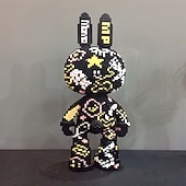 お買い得  組立ておもちゃ-8000粒子の落書き解剖モモウサギのビルディングブロック小さな粒子パズル組み立ておもちゃクリエイティブデスクトップの装飾