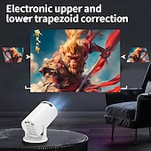 abordables Projecteurs-Mini projecteur portable m200/m5 projecteur de film hd luminosité 3000 lumens source de lumière led hd avec connexion usb commandes à bouton-poussoir idéal pour le cinéma maison et les aventures de