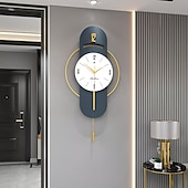 abordables Detalles para la pared-Reloj de pared de cuarzo silencioso con suspensión de tamaño completo, reloj de pared electrónico de péndulo para dormitorio y hogar, reloj de pared silencioso