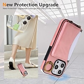 levne Pouzdra pro iPhone-telefon Carcasă Pro iPhone 16 Pro Max Plus iPhone 15 Pro Max Plus iPhone 14 13 12 11 Pro Max Plus iPhone 14 Pro Max iPhone 13 12 11 Pro Max Zadní kryt se stojánkem s poutkem na zápěstí Slot pro kartu
