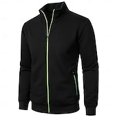 tanie Podstawowe bluzy-Męskie Bluza z Kapturem Rozpinana bluza z kapturem Taktyczna bluza z kapturem Czarny Czerwony Granatowy Khaki Szary Kaptur Równina Sport i turystyka Codzienny Święto Moda miejska Nowoczesne Codzienny
