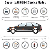 abordables OBD-Lecteur de code OBD2, testeur de batterie, outil de diagnostic automatique de voiture avec fonctions OBD II complètes, lecteur de code de défaut du moteur, peut scanner l&#039;outil avec écran d&#039;affichage