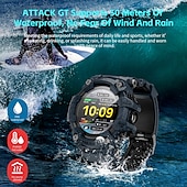 お買い得  スマートウォッチ-LOKMAT ATTACK GT スマートウォッチ 1.32 インチ スマート·ウォッチ ブルートゥース 歩数計 着信通知 睡眠サイクル計測器 と互換性があります Android iOS 女性 男性 長時間スタンバイ ハンドフリーコール 防水 IP68 57mmウォッチケース