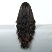 voordelige Synthetische trendy pruiken-Synthetische pruiken Uniformen carrière Kostuums Prinses Gekruld Golvend Gelaagd kapsel Met pony Machinegemaakt Pruik 76.2 cm Donker Bruin Synthetisch haar Dames Cosplay Feest Modieus Bruin