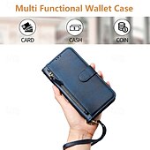 cheap iPhone Cases-Phone Case For iPhone 16 Pro Max Plus iPhone 15 Pro Max Plus iPhone 14 13 12 11 Pro Max Plus iPhone 14 Pro Max iPhone 13 12 11 Pro Max Back Cover with Stand Holder Zipper Support Wireless Charging