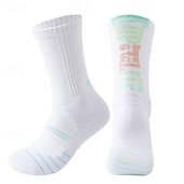 economico Calzini da corsa-Calze sportive Calzini da corsa 1 paio Color Block Per uomo Calzini / Calze Anti-scivolo Traspirante Comodo Allenamento in palestra Calcio Corsa Jogging Ciclismo Gli sport Color Block Lettere