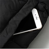 preiswerte Men&#039;s Vest-Herren Puffer Weste Kapuzenweste Gepolstert Weste Steppweste Täglich Verabredung Urlaub Modisch Brautkleider schlicht Herbst Winter Tasche Abnehmbare Kapuze Polyester warm halten Komfortabel Feste