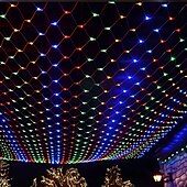 cheap Plug String Lights-LED Net String Light IP65 6Mx4M 3Mx2M Led Flexible Christmas Net Fairy String Light 880Led 200Led Mesh String Light for Garden Yard Colorful Decoration EU US UK Plug AC110V 220V 230V