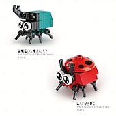 abordables Jouets de construction-Blocs de construction d&#039;insectes modèle d&#039;insecte différents petits insectes blocs de construction abeille coccinelle luciole libellule araignée jouet pour garçon/fille jouets pour enfants cadeaux
