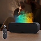 economico Umidificatori e deumidificatori-diffusore di aromi per aria con fiamma colorata umidificatore suono dinamico di fiamma fuoco diffusore di aromaterapia per casa ufficio stanza