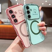 Недорогие Чехлы для Samsung-телефон Кейс для Назначение S24 S24 Ultra Plus S23 Ultra Plus S23 S22 S22 Плюс Ультра S25 Ультра Кейс на заднюю панель Магнитный Поддержка беспроводной зарядки Защита от удара Ретро Покрытие