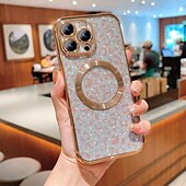 お買い得  iPhone用ケース-電話 ケース 用途 iPhone 16 Pro Max プラス iPhone 15 プロマックスプラス iPhone 14 13 12 Pro Max Plus iPhone 14 Pro Max iPhone 13 12 Pro Max バックカバー 磁石バックル ワイヤレス充電をサポート 耐衝撃 レトロ風 仕上げ