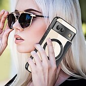 お買い得  その他のスマホケース-電話 ケース 用途 ピクセル9プロ ピクセル9プロXL ピクセル9 バックカバー 磁石バックル ワイヤレス充電をサポート カード挿入口 レトロ風 TPU PUレザー