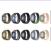 baratos Pulseiras de Apple Watch-Pulseira Esportiva Compatível com Pulseira Apple Watch 38mm 40mm 41mm 42mm 44mm 45mm 49mm Ajustável Tecido pulseira de substituição para iwatch Ultra 2 Series 9 8 7 SE 6 5 4 3 2 1