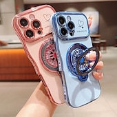 Недорогие Чехлы для iPhone-телефон Кейс для Назначение iPhone 16 Про Макс Плюс Айфон 15 Про Макс Плюс iPhone 14 13 12 11 Pro Max Plus Кейс на заднюю панель со стендом Защита от удара Ретро ТПУ ПК
