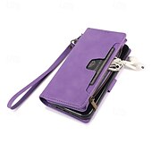 cheap iPhone Cases-Phone Case For iPhone 16 Pro Max Plus iPhone 15 Pro Max Plus iPhone 14 13 12 11 Pro Max Plus iPhone 14 Pro Max iPhone 13 12 11 Pro Max Flip Cover with Stand Holder with Wrist Strap Card Slot Retro