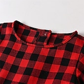 billige Guttens formelle drakt-2 deler Ringbærerdress Barn Unisex Barn Skjorte og bukse T-skjorte og Legging Formell Fest Daglig Grunnleggende Skånsom Ruter Vin Rød Bomull