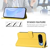 זול תיק טלפון אחר-טלפון מגן עבור Pixel 9 Pro Pixel 9 Pro XL Pixel 8 Pro Pixel 8 פיקסל 9 Pixel 7 Pixel 7 Pro Pixel 6 Pixel 6 Pro כיסוי הפוך עם מעמד עם רצועת יד חריץ לכרטיס רטרו TPU עור PU