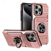tanie Etui do iPhone&#039;ów-telefon Kılıf Na iPhone&#039;a 16 Pro Max Plusa iPhone&#039;a 15 Pro MaxPlus iPhone 14 Pro Max iPhone 14 Pro Max Plus iPhone&#039;a 13 Pro Max . Osłona tylna Uchwyt pierścieniowy Magnetyczne Gniazdo karty Retro TPU
