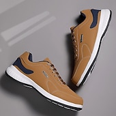 economico Sneakers da uomo-scarpe da ginnastica sportive casual da uomo color cuoio con suola ammortizzata e design allacciato – comode scarpe da passeggio per tutti i giorni