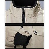 cheap Cargo Jackets-Men's Trucker Jacket Bomber Jacket Casual Jacket Work Jacket Outdoor Daily Wear Wearable Pocket Spring &amp;  Fall Plain Fashion Streetwear Standing Collar Short Black Burgundy Navy Blue Khaki Army Green