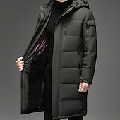 preiswerte Daunenjacken &amp; Parkas für Herren-Herren Wintermantel Daunenjacke puffer jacket Gefütterte Jacke Tasche Weiße Entendaunen Urlaub Freizeitskleidung Verabredung Lang Modisch Brautkleider schlicht Komfortabel warm Herbst Winter Solide