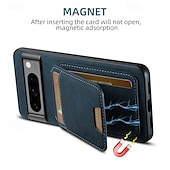 זול תיק טלפון אחר-טלפון מגן עבור Pixel 9 Pro Pixel 9 Pro XL Pixel 8 Pro Pixel 8 פיקסל 9 Pixel 7 Pixel 7 Pro Pixel 6 Pixel 6 Pro מארז כרטיס ארנק עם מעמד חריץ לכרטיס עמיד בזעזועים רטרו TPU PC עור PU