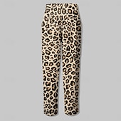 preiswerte Schlank-Herren Leopard-Druck Anzughose Mittlere Taille Business-Casual Formell Outdoor Straße Reißverschluss Tasche Sommer Frühling Herbst 3D-Druck Weiß Braun schwarz / weiß