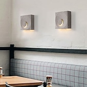 baratos Candeeiros de Parede de interior-luminária de parede de decoração interna luminária de parede simples de cimento luminária de parede quadrada luminária de parede para sala de estar quarto cabeceira lâmpadas coloridas 85-265v