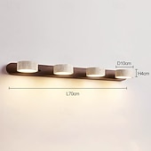 cheap Indoor Wall Lights-Wood Wall Sconce Wall Light Vanity Light with Rotatable Cylinder Lampshade Over Mirror Wall Lighting 110-240V