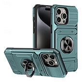 tanie Etui do iPhone&#039;ów-telefon Kılıf Na iPhone&#039;a 16 Pro Max Plusa iPhone&#039;a 15 Pro MaxPlus iPhone 14 Pro Max iPhone 14 Pro Max Plus iPhone&#039;a 13 Pro Max . Osłona tylna Uchwyt pierścieniowy Magnetyczne Gniazdo karty Retro TPU