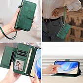 Недорогие Чехлы для iPhone-Чехол для iPhone 16 Pro Max Plus iPhone 15 Pro Max Plus iPhone 14 13 12 11 Pro Max Plus X XR XS бумажник с подставкой молния полная защита тела ретро TPU PU кожа