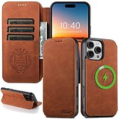 abordables Carcasas iPhone-teléfono Funda Para iPhone 16 Pro Max Plus iPhone 15 Pro Max Plus iPhone 14 13 12 Pro Max Plus iPhone 14 Pro Max iPhone 13 12 Pro Max Funda Trasera con Soporte Magnética Soporte de carga inalámbrica