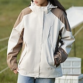 economico Giacche impermeabili-Per donna Giacca Softshell Giubbino da escursione Inverno All&#039;aperto Color Block Tenere al caldo Antivento Resistente all&#039;acqua Giacca a vento Viaggi Rosso bordeaux Nero Bianco Giallo Rosa