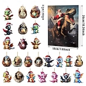 halpa Adventin kalenteri-24 kpl adventtikalenteri söpö eläinkokoelma, joulu 24 päivän lähtölaskenta tytöille pojille taaperoille, adventtikalentereita yllätysjoululahjoja lapsille dinosaurusleluja