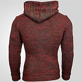 abordables Pull col rond-Homme Pull Pull en tricot A côtes Tricoter Normal Demi-zip Tricoté Bloc de couleur Capuche Mode basique Usage quotidien Rendez-vous Vêtement Tenue Automne hiver Noir Jaune S M L