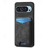 זול תיק טלפון אחר-טלפון מגן עבור Pixel 9 Pro Pixel 9 Pro XL Pixel 8 Pro Pixel 8 פיקסל 9 Pixel 7 Pixel 7 Pro Pixel 6 Pixel 6 Pro כיסוי אחורי עם מעמד חריץ לכרטיס עמיד בזעזועים רטרו TPU PC עור PU