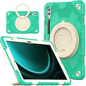 זול כיסוי טאבלט Samsung-לוּחַ כיסויים מכסים ל עבור Samsung Galaxy Tab S9 Plus 12.4&quot; נייד ידית רצועת כתף תבנית גאומטרית PC סיליקון