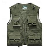 economico Gilet-Per uomo Gilet / gilet da escursionismo Gilet di pile da escursione Senza maniche Gilè Esterno Traspirante Comodo Tasche Nylon Nero Verde militare Rosso Caccia Pesca Scalate